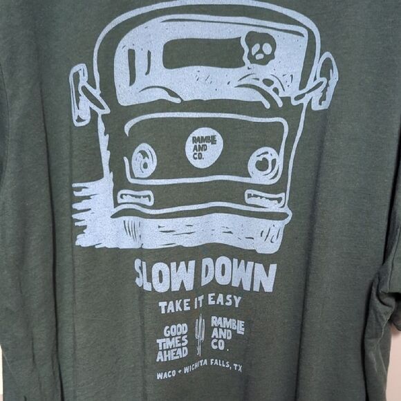 NWT Ramble And Company Take It Easy Relaxed Fit Teal T-Shirt - Picture 4 of 5